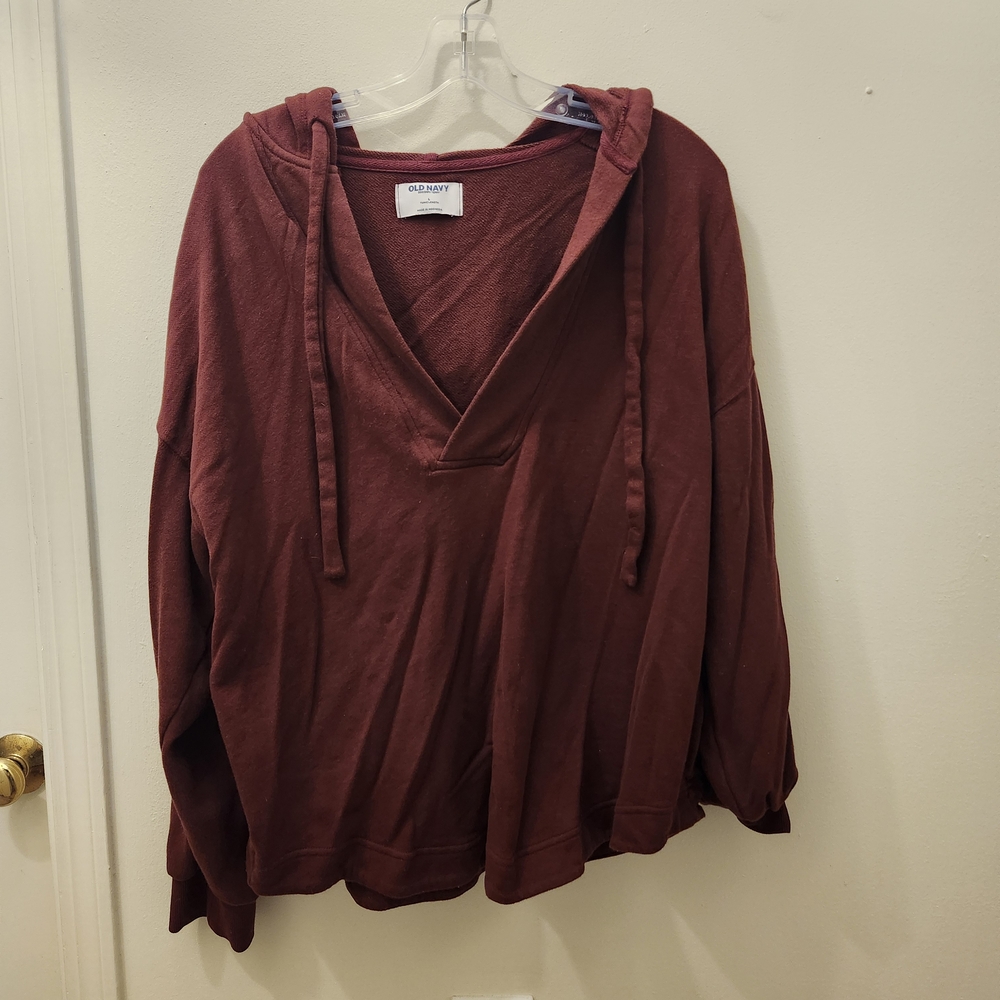 Old Navy Maroon Terry Hoodie